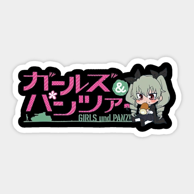 Chibi Cute Girls Und Panzer Sticker by ShariLambert